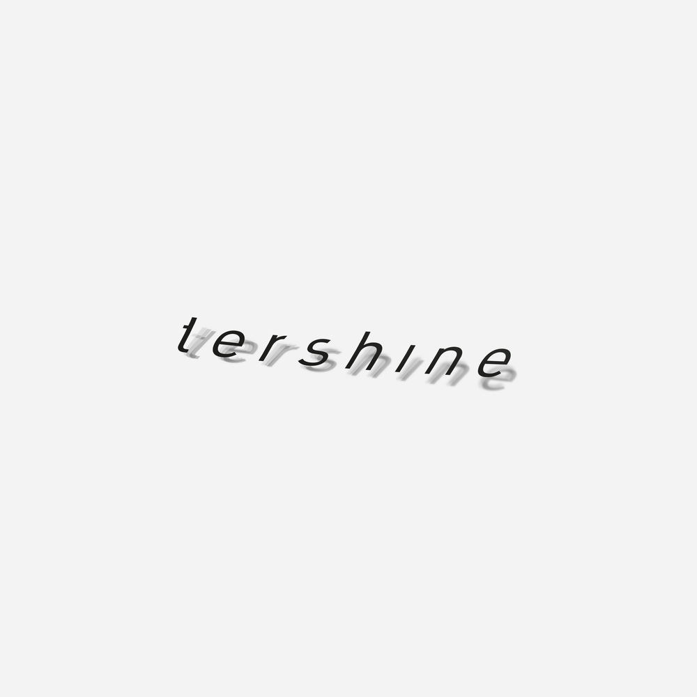 Tershine Utskuren dekal 8 cm, snett framifrån
