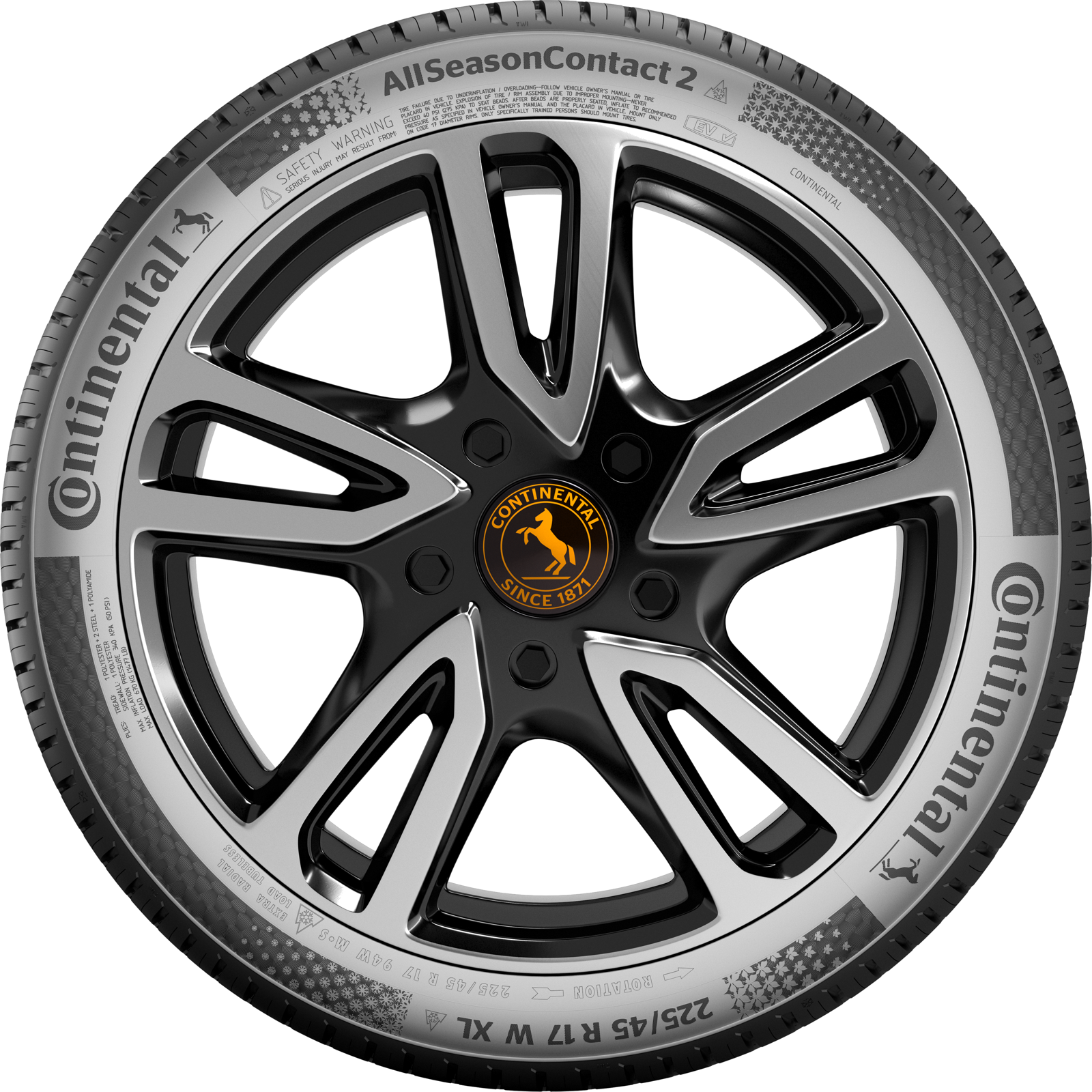 Continental AllSeasonContact 2 allårsdäck, sedd från sidan