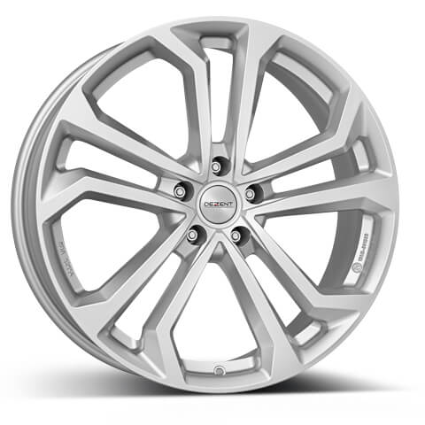Dezent TA aluminiumfälg silver, rakt framifrån