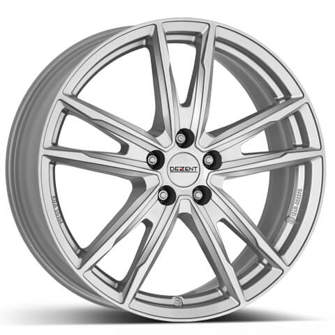 Dezent KF aluminiumfälg silver, rakt framifrån