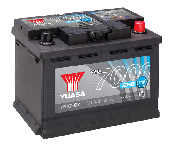 YBX7027 12V 60Ah 560A Yuasa EFB Start Stop Batteri