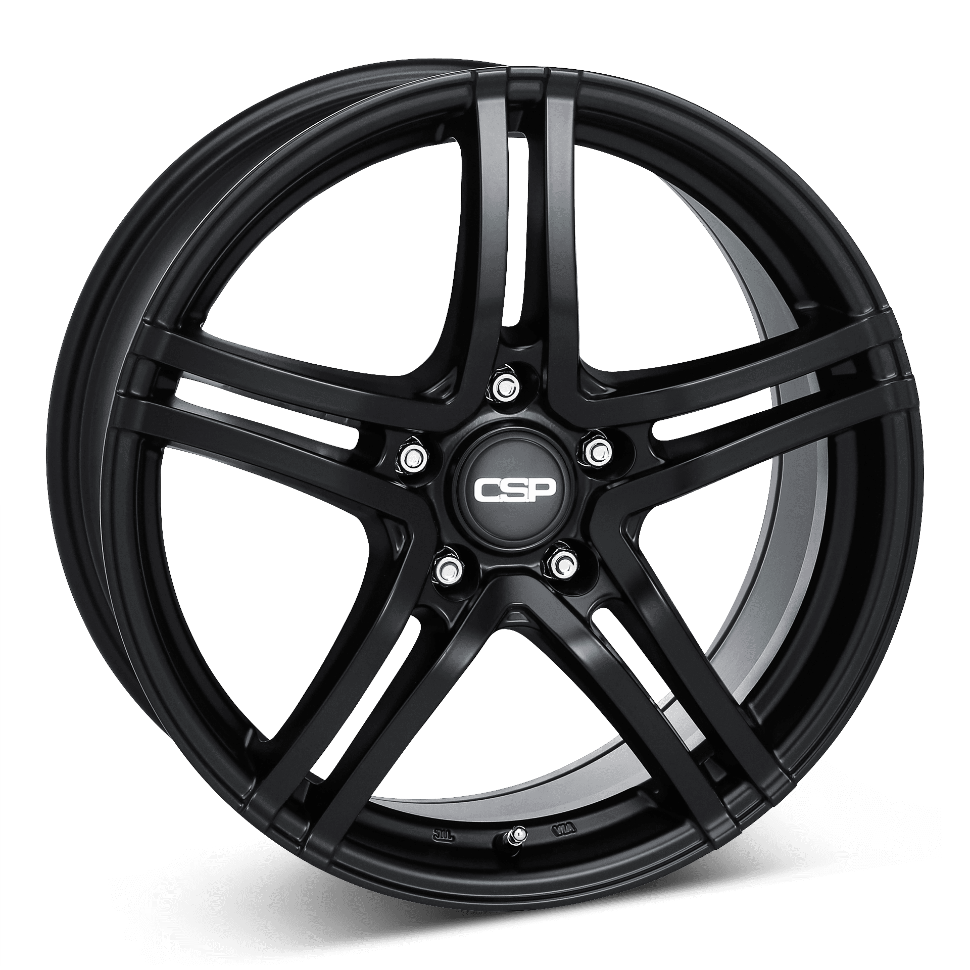 CSP Wheels 10 aluminiumfälg matt svart, rakt framifrån