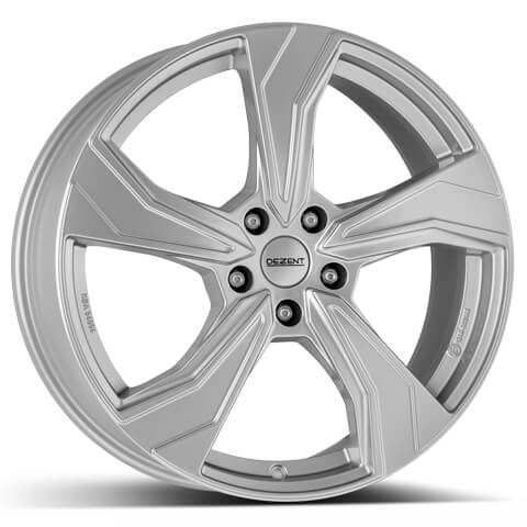 Dezent KB aluminiumfälg silver, rakt framifrån