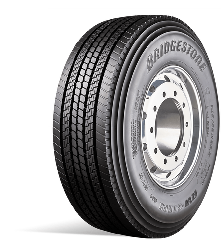 Bridgestone RW-Steer 001 vinter-styrdäck för lastbil, snett framifrån