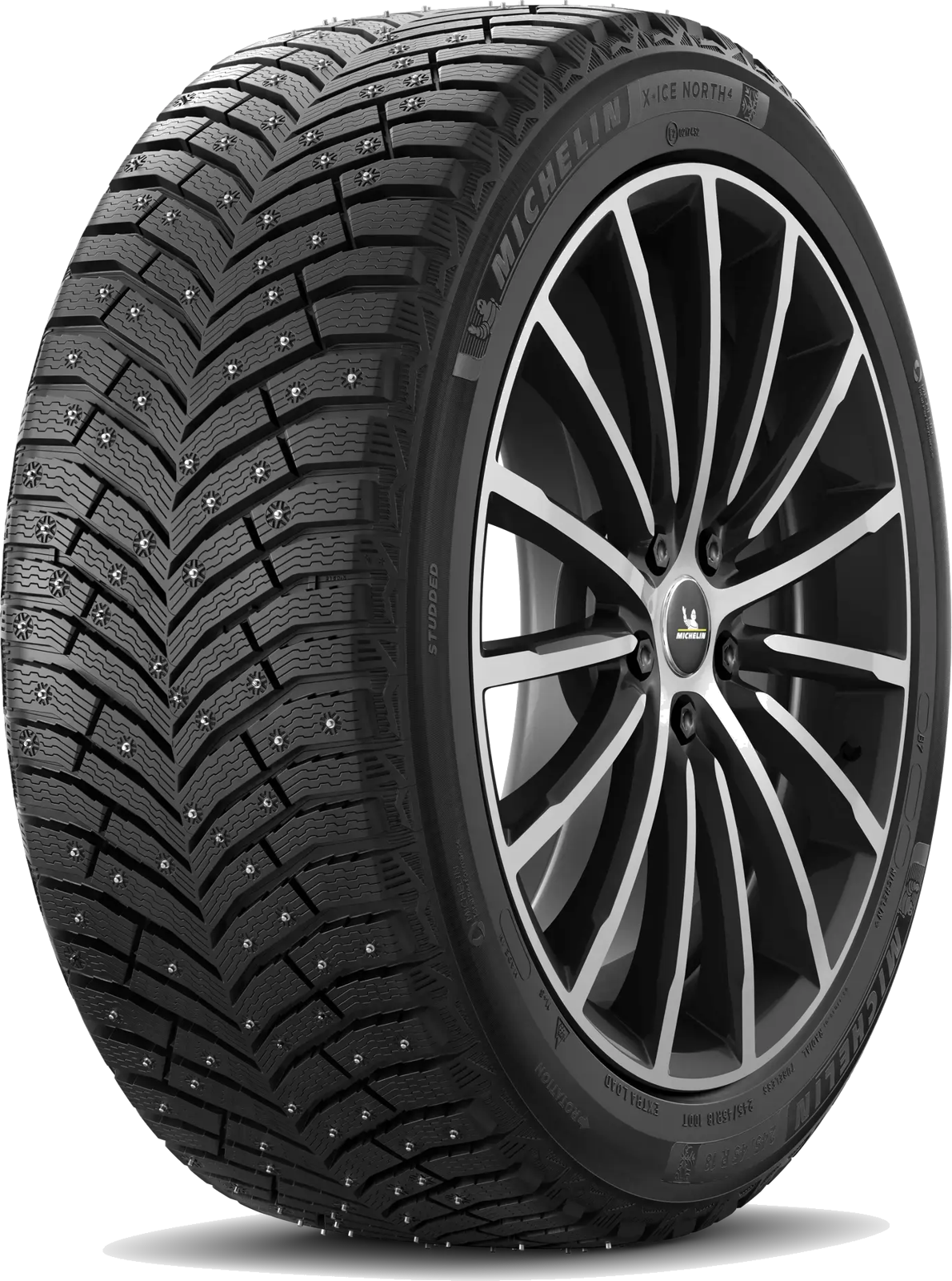 Michelin X-Ice North 4 dubbdäck, snett framifrån