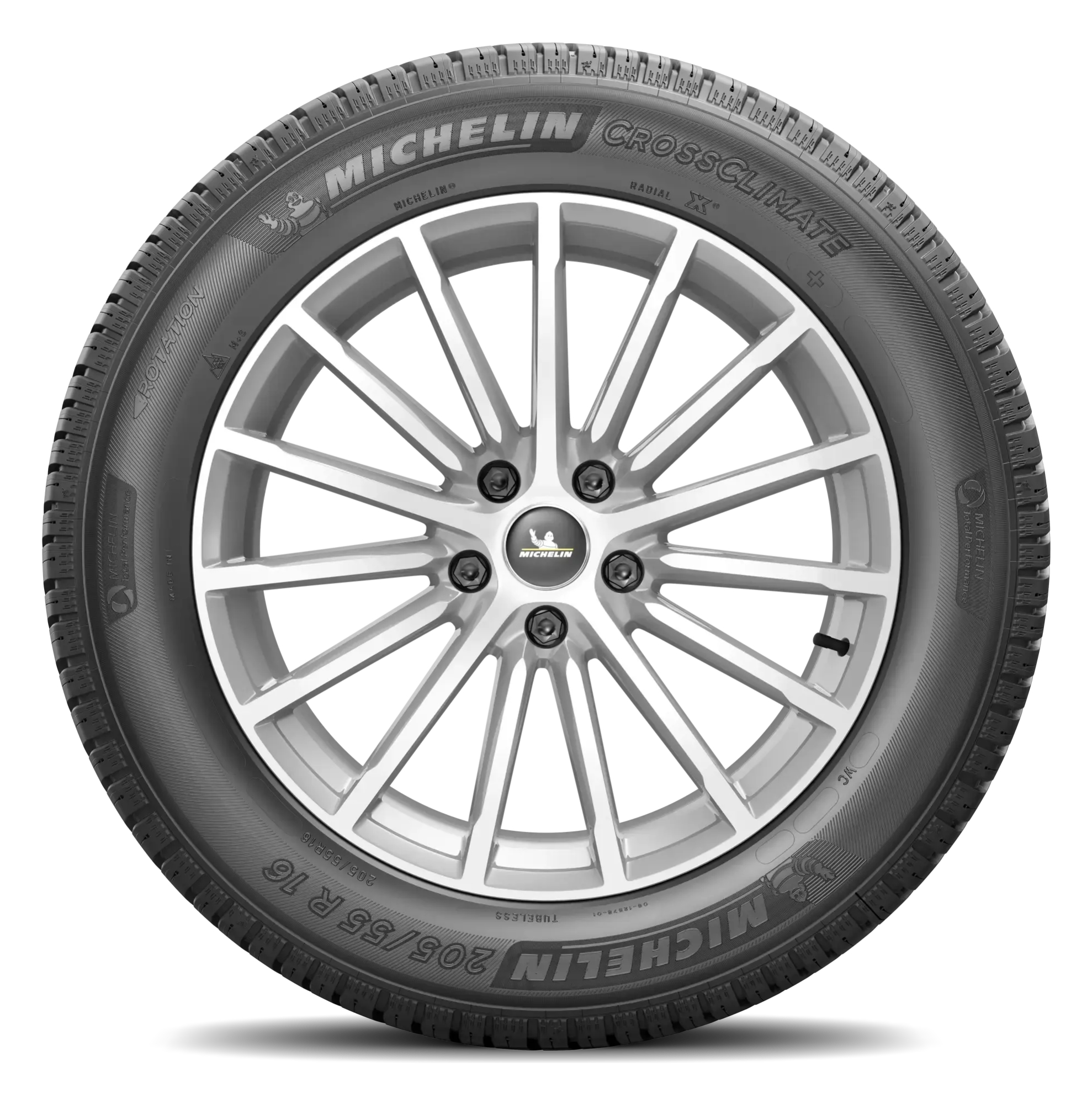 Michelin CrossClimate+ allårsdäck för personbil, sedd från sidan