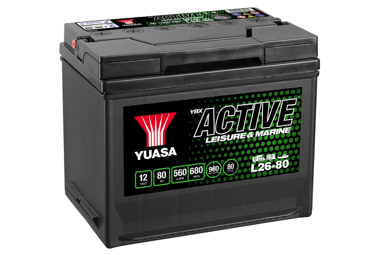 L26-80 12V 80Ah 540A 350Wh Yuasa Fritids Batteri