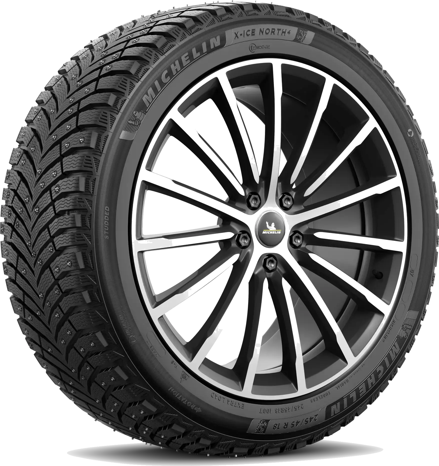 Michelin X-Ice North 4 dubbdäck, snett framifrån