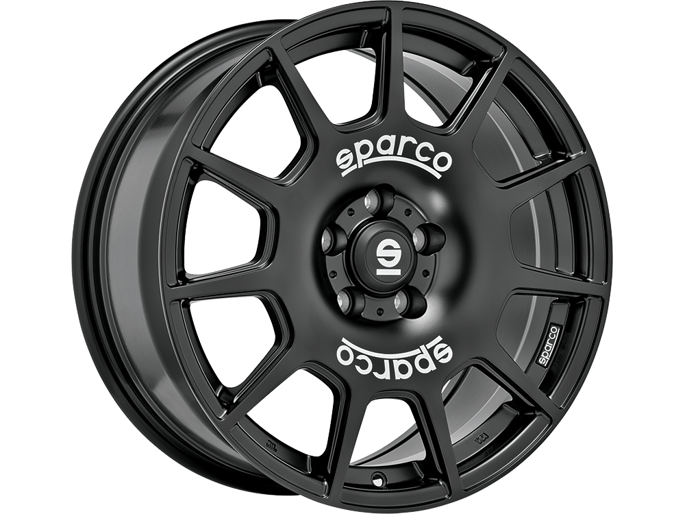 Sparco Wheels Terra aluminiumfälg matt svart, rakt framifrån