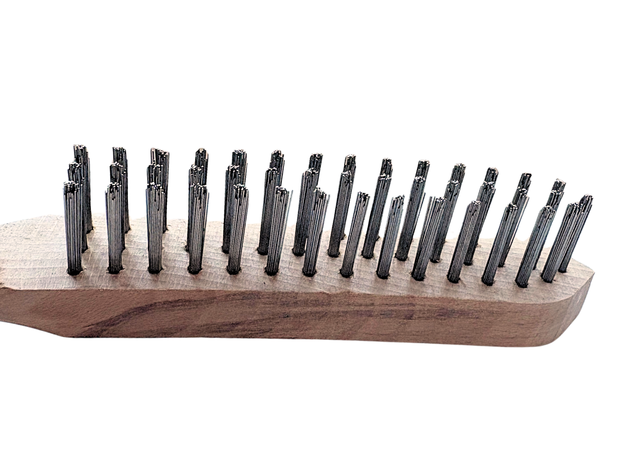 STÅLBORSTE 3-RADIG, TRÄSKAFT