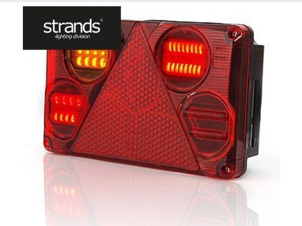 Strands Baklampa släp 6-kammare Vänster