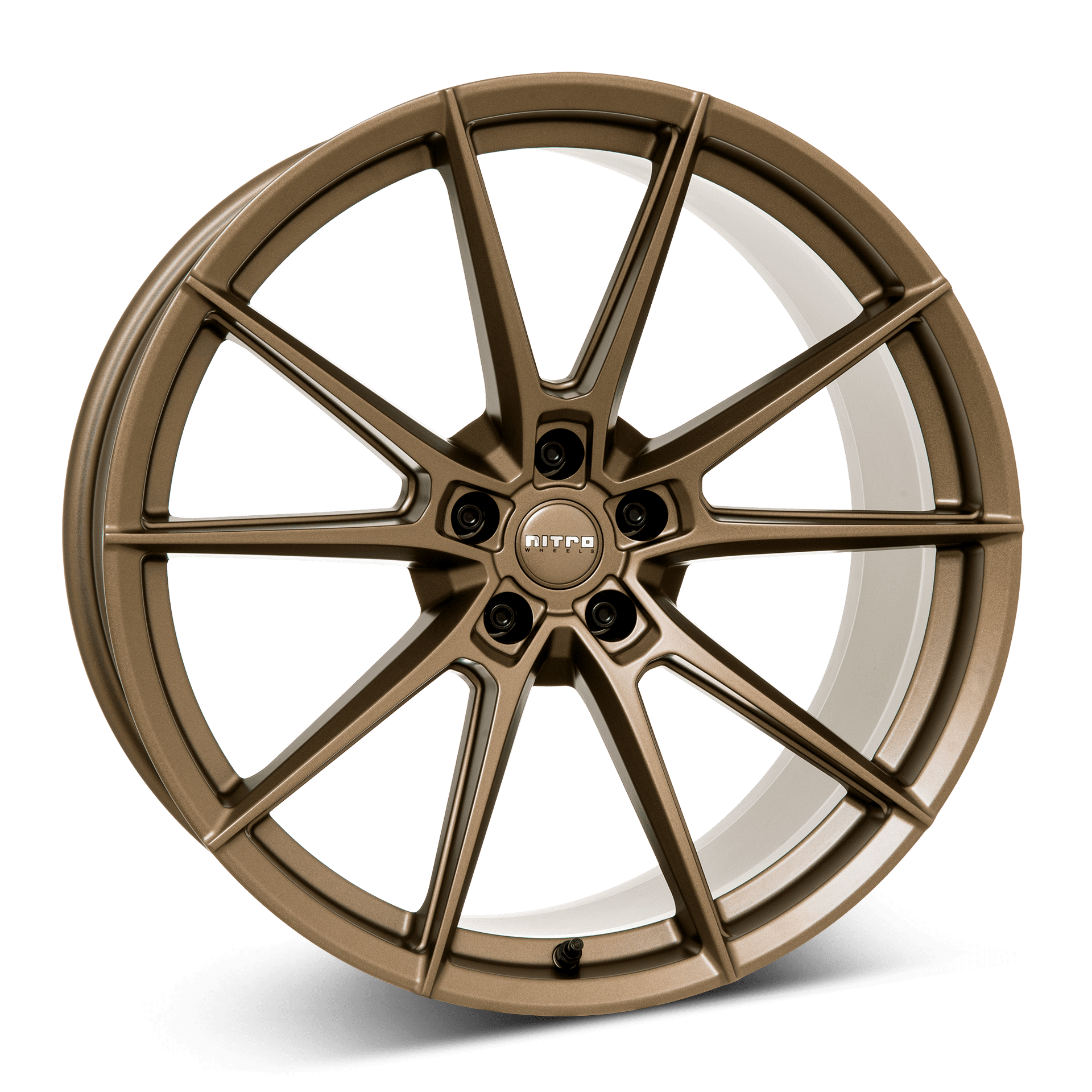 Nitro Apex FF aluminiumfälg matt brons, rakt framifrån
