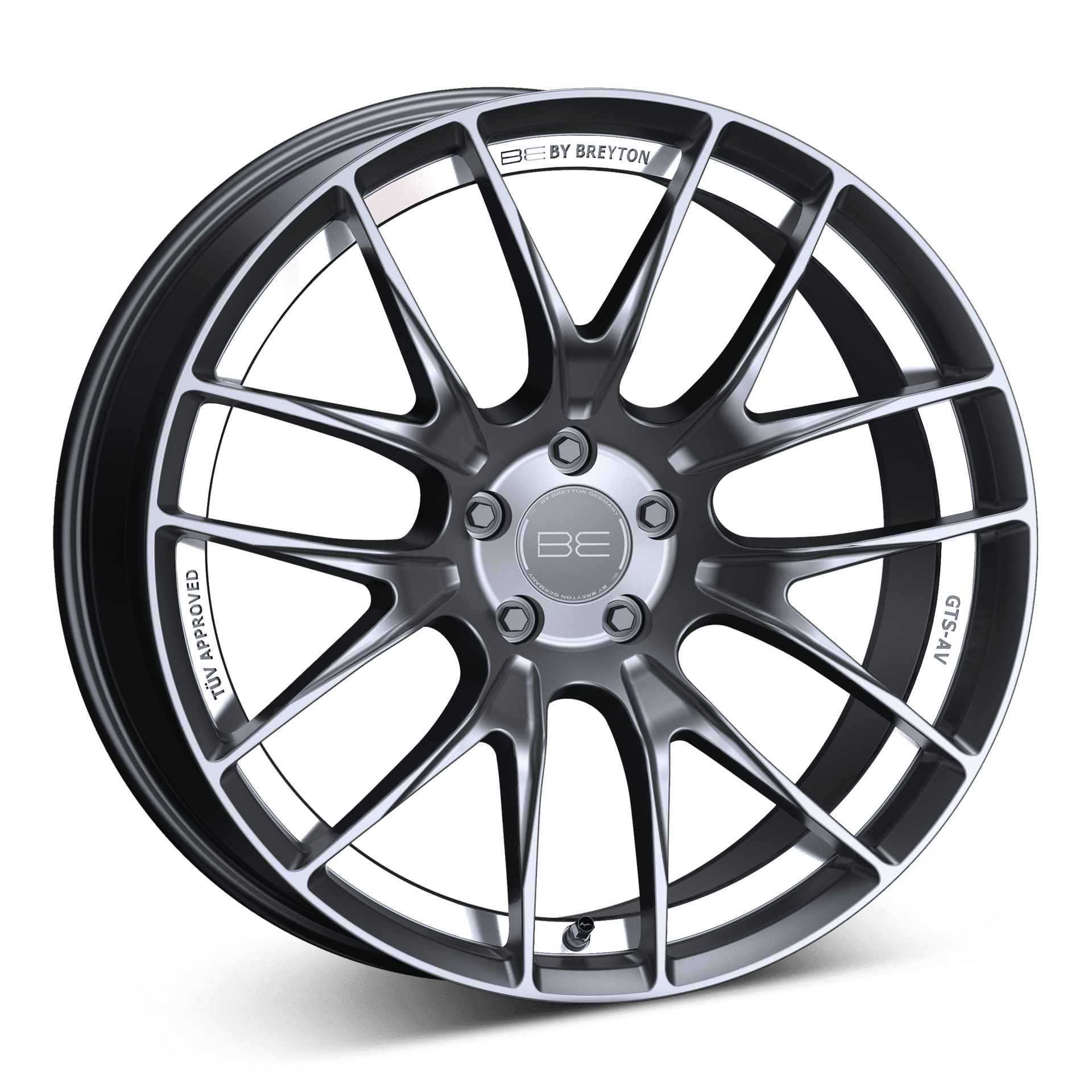 Breyton BE GTS-AV aluminiumfälg matt gunmetal, rakt framifrån