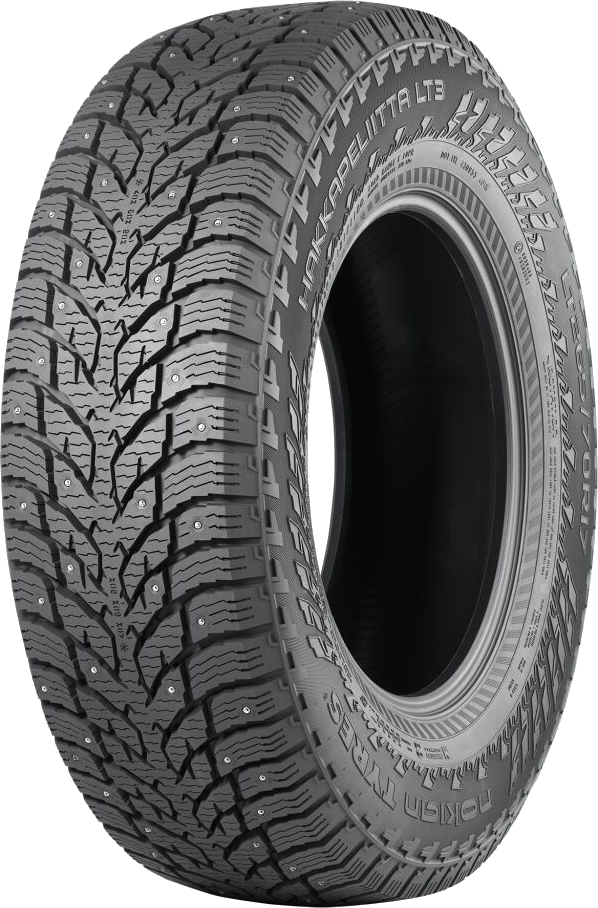 Nokian Tyres Hakkapeliitta LT3 dubbdäck för transportbil, snett framifrån