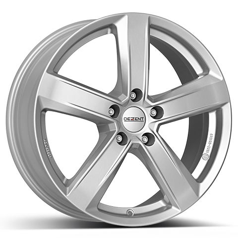Dezent TU aluminiumfälg silver, rakt framifrån