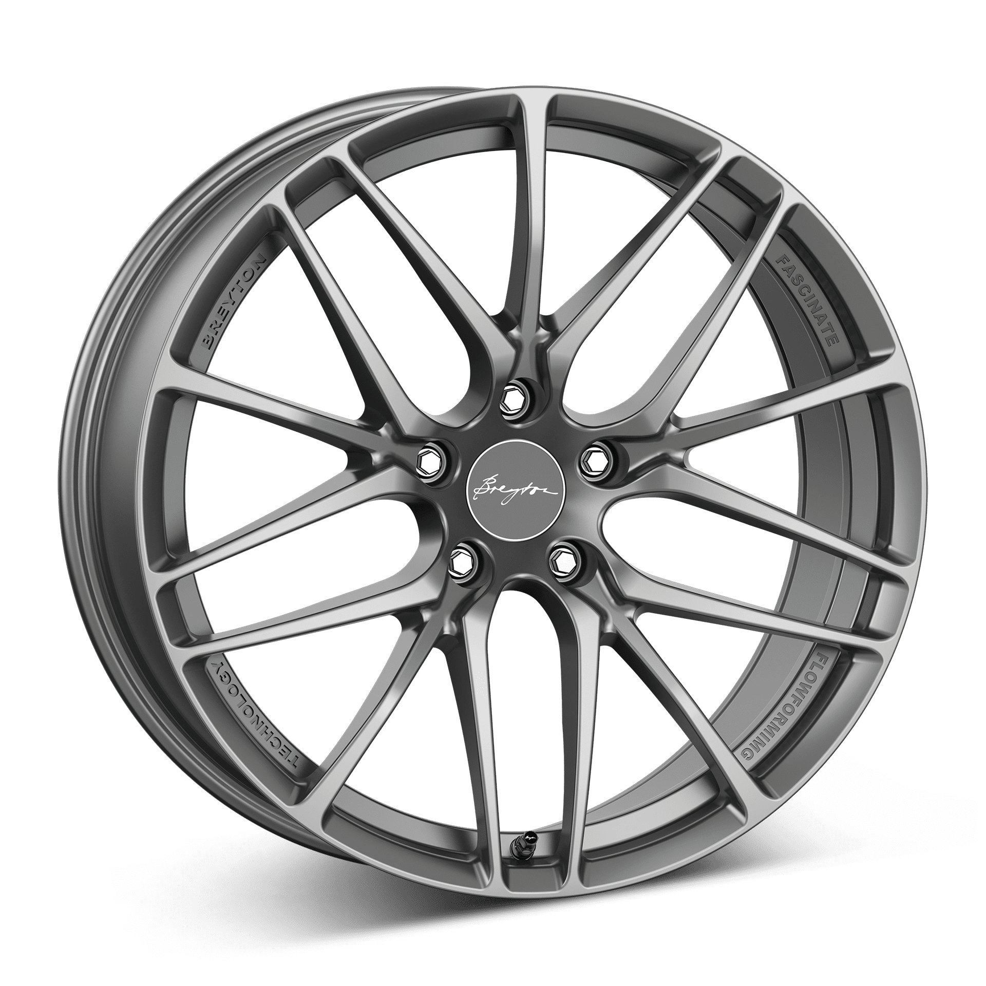 Breyton Fascinate aluminiumfälg matt gunmetal, rakt framifrån