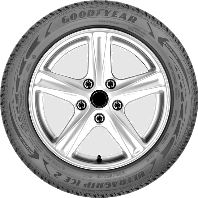 Goodyear UltraGrip Ice 2 MS friktionsdäck, sedd från sidan