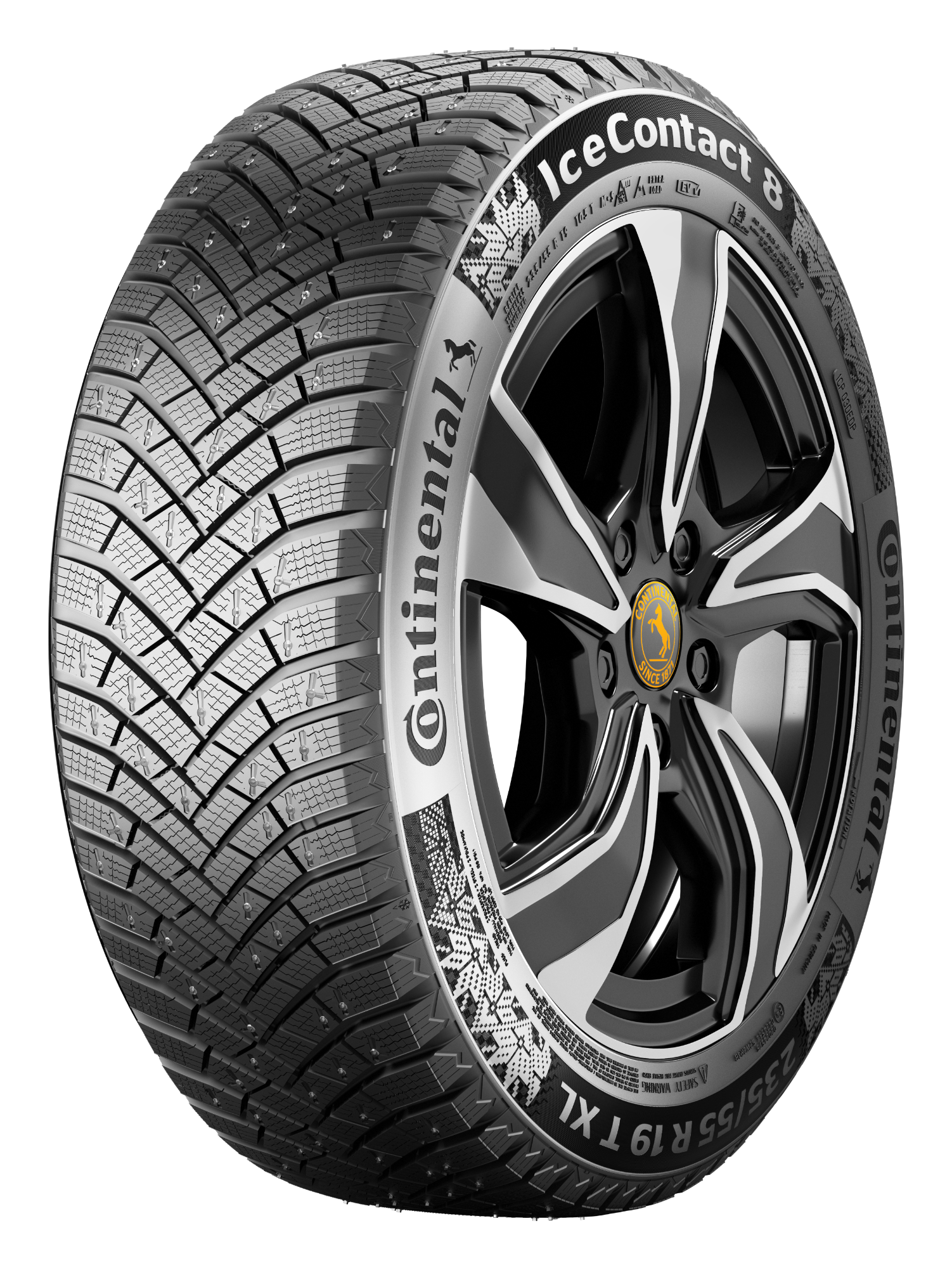 Continental IceContact 8 dubbdäck för personbil och SUV, snett framifrån
