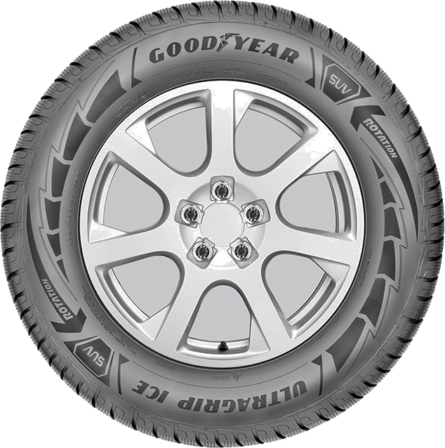 Goodyear UltraGrip Ice SUV Gen-1 friktionsdäck, sedd från sidan