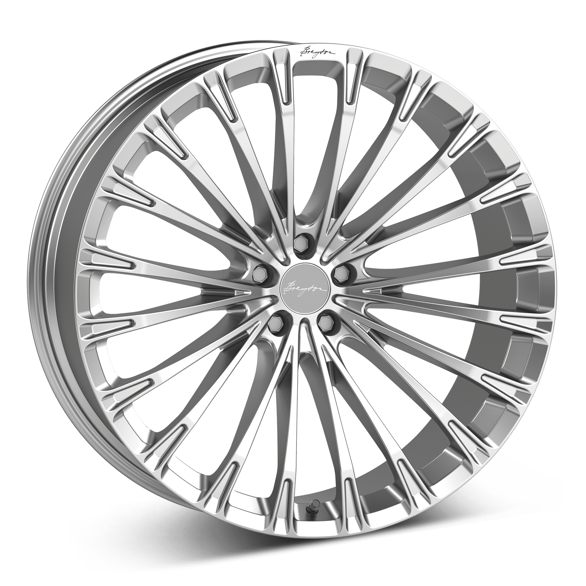 Breyton Race LS 3 aluminiumfälg crystal silver, rakt framifrån
