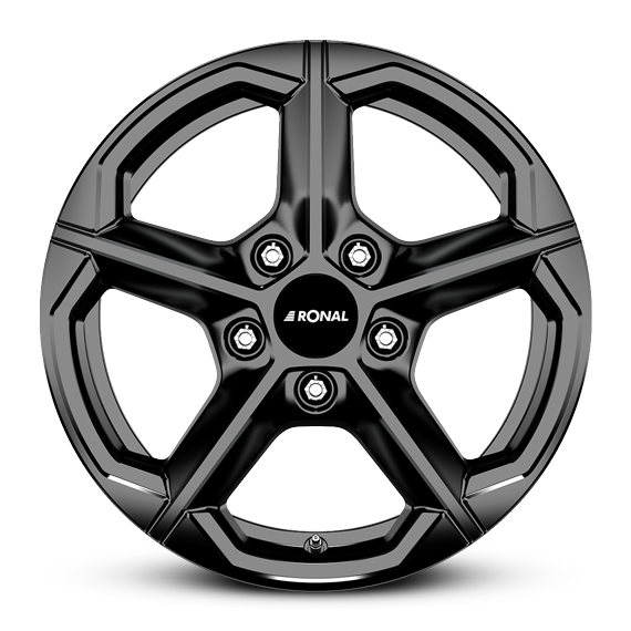 Ronal CA1 aluminiumfälg jet black, rakt framifrån