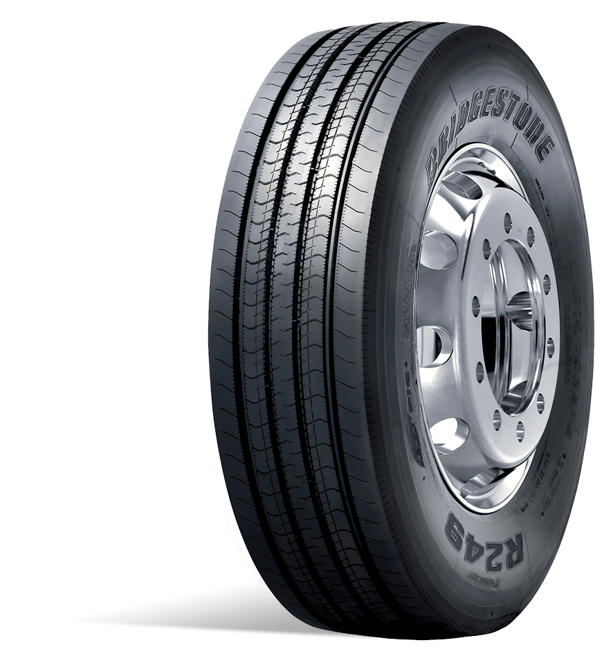 Bridgestone R249 Ecopia styrdäck för lastbil, snett framifrån
