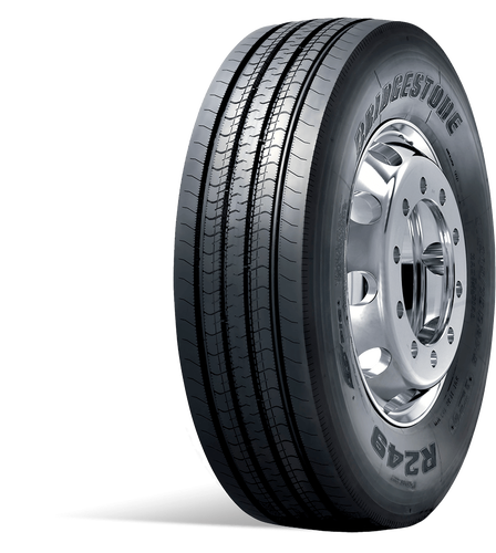 Bridgestone R249 Ecopia styrdäck för lastbil, snett framifrån