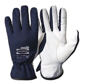 MONT.HANDSKE BLÅ/VIT ST9 (12pack)