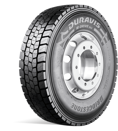 Bridgestone Duravis R-Drive 002 drivdäck för lastbil, snett framifrån