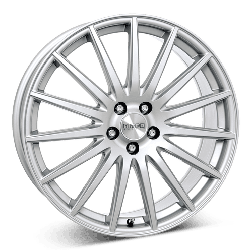Nitro Sting FF aluminiumfälg silver, rakt framifrån
