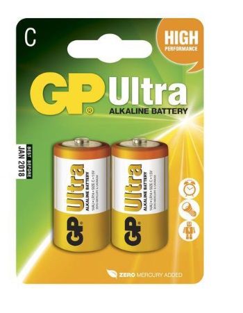 LR14 GP Ultra Plus Alk. 2-Pack blister