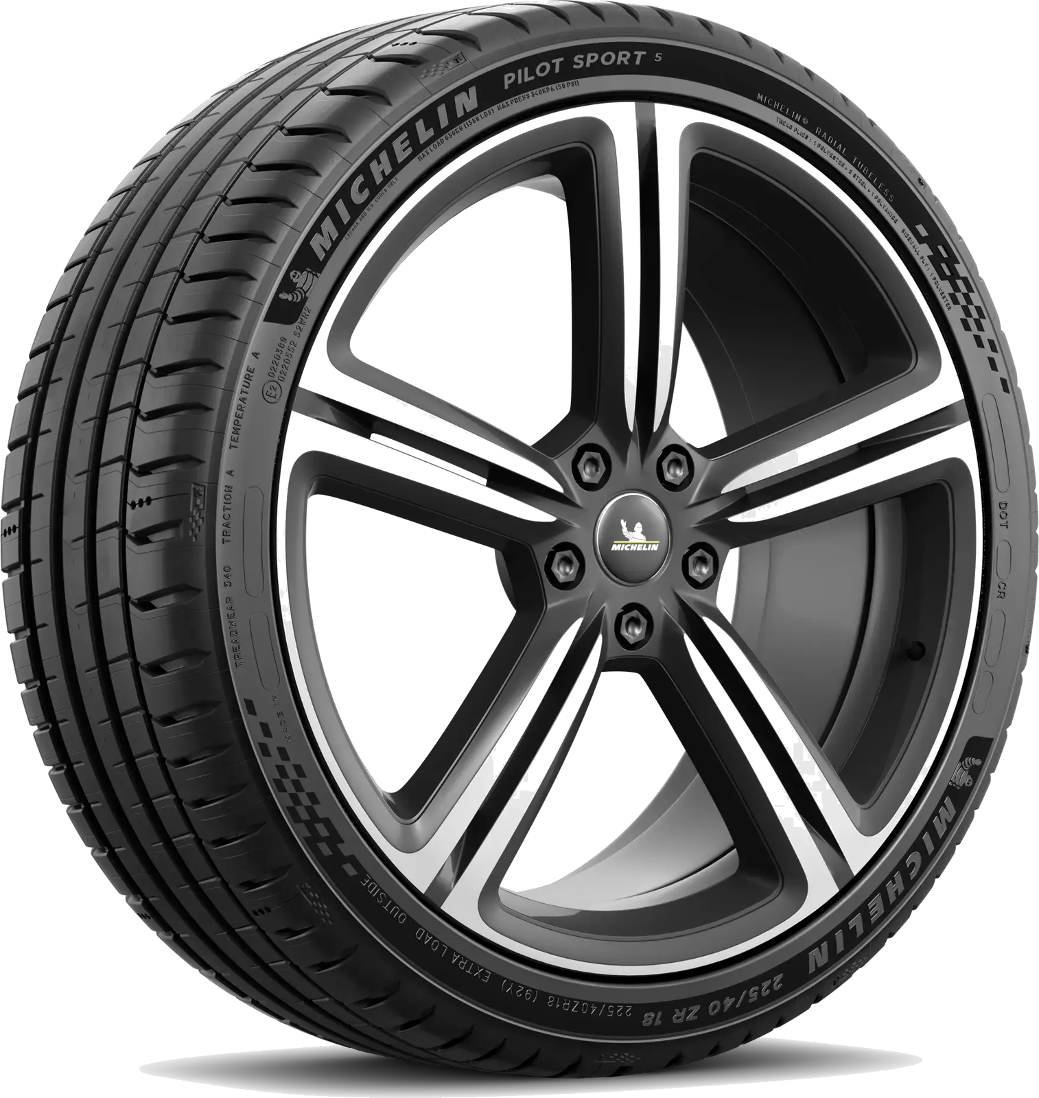 Michelin Pilot Sport 5 sommardäck, snett framifrån