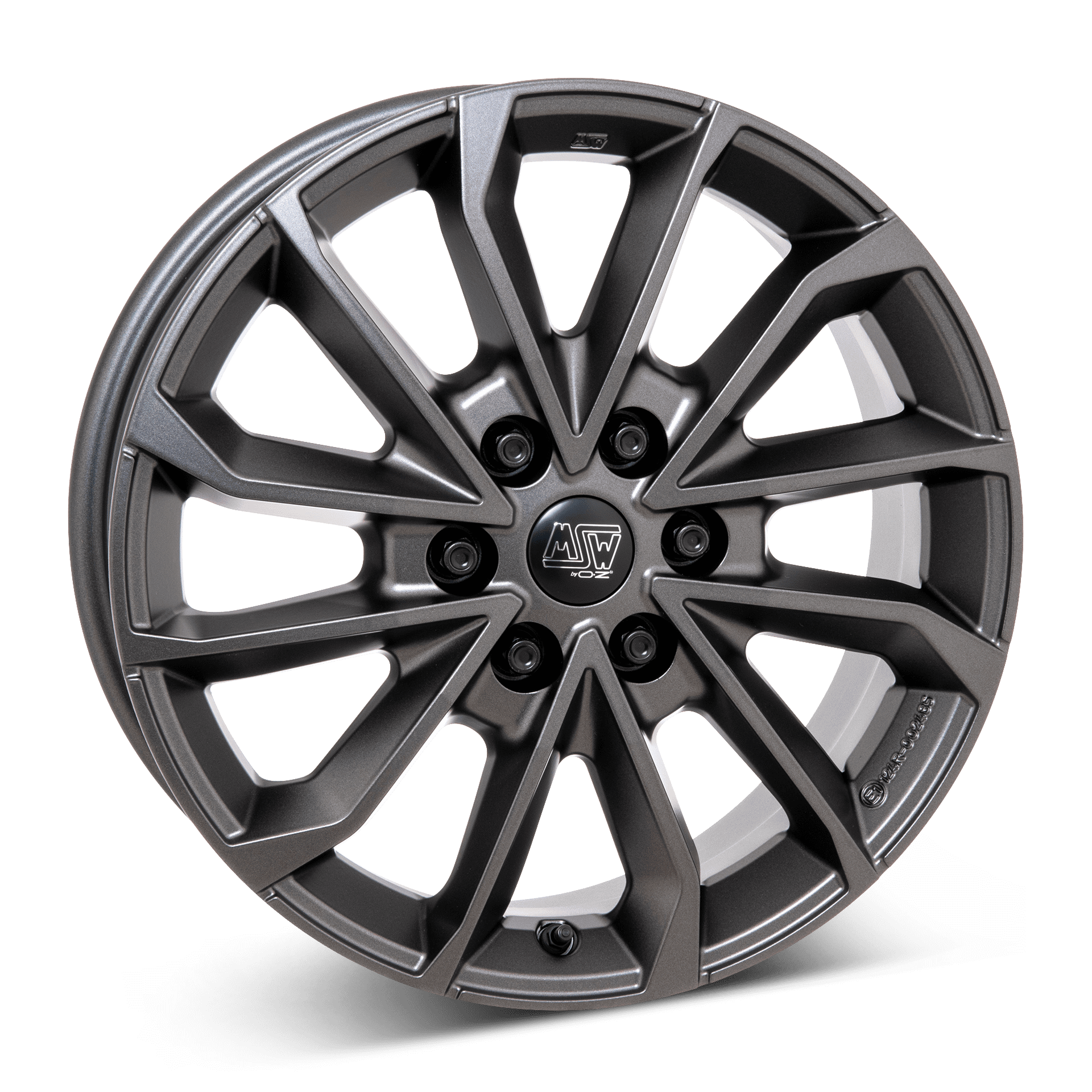 MSW 42 Van aluminiumfälg matt gunmetal, rakt framifrån