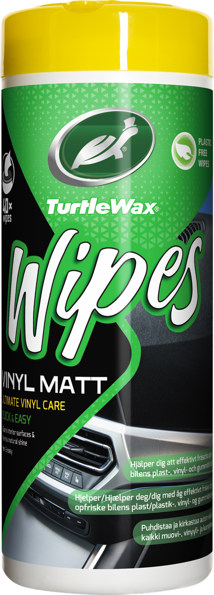 Turtle Wax Vinyl Matt Wipes 40 st, produktbild framifrån