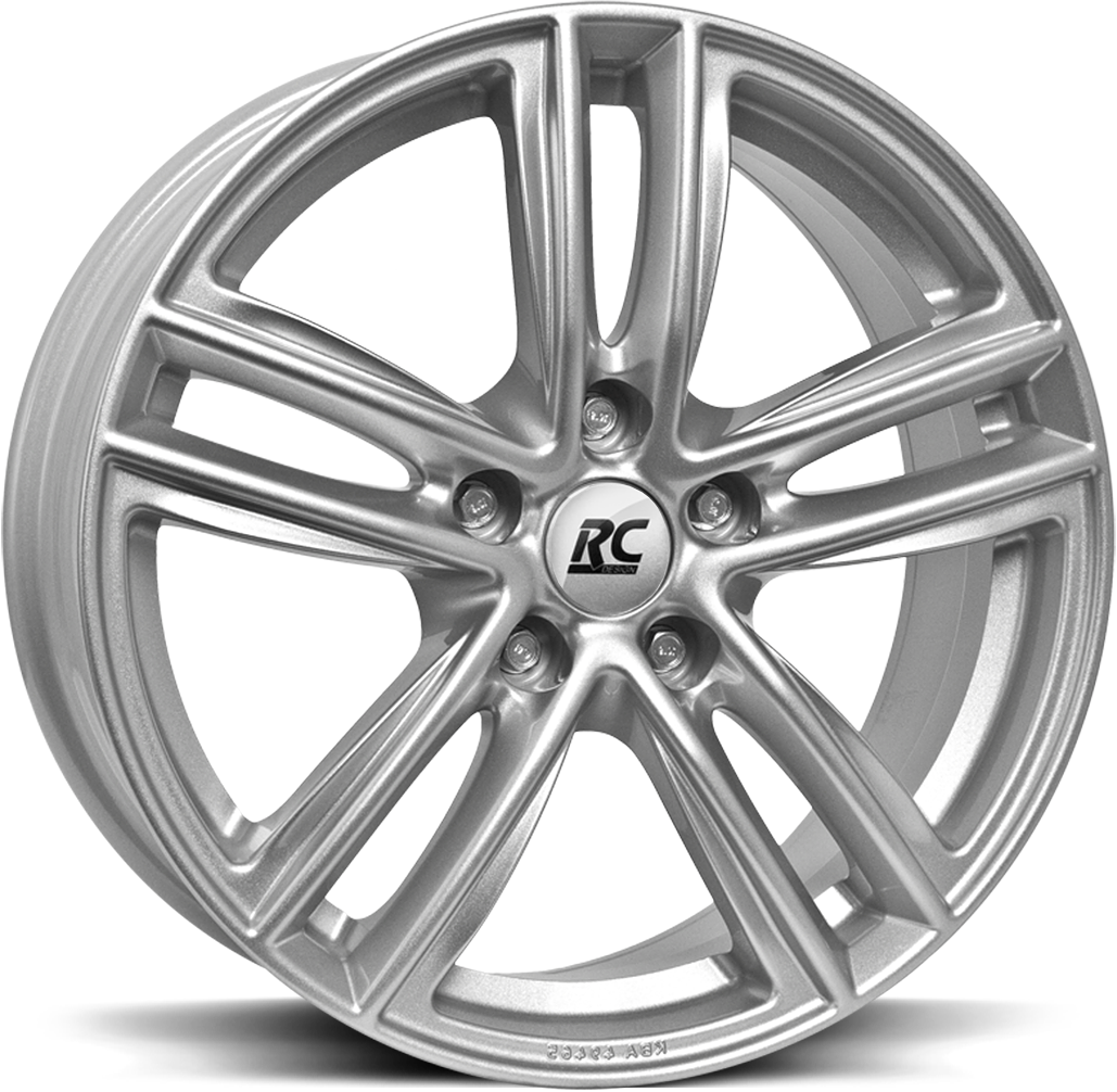 RC-Design RC27 aluminiumfälg kristallsilver, snett framifrån