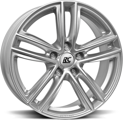 RC-Design RC27 aluminiumfälg kristallsilver, snett framifrån