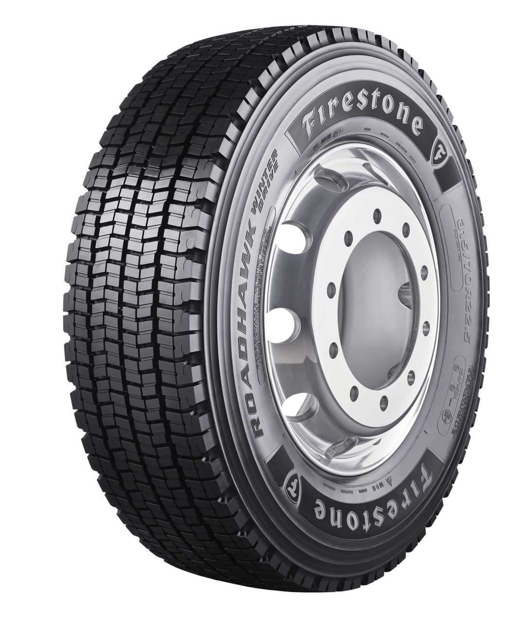 Firestone Roadhawk Winter Drive vinter-drivdäck för lastbil, snett framifrån