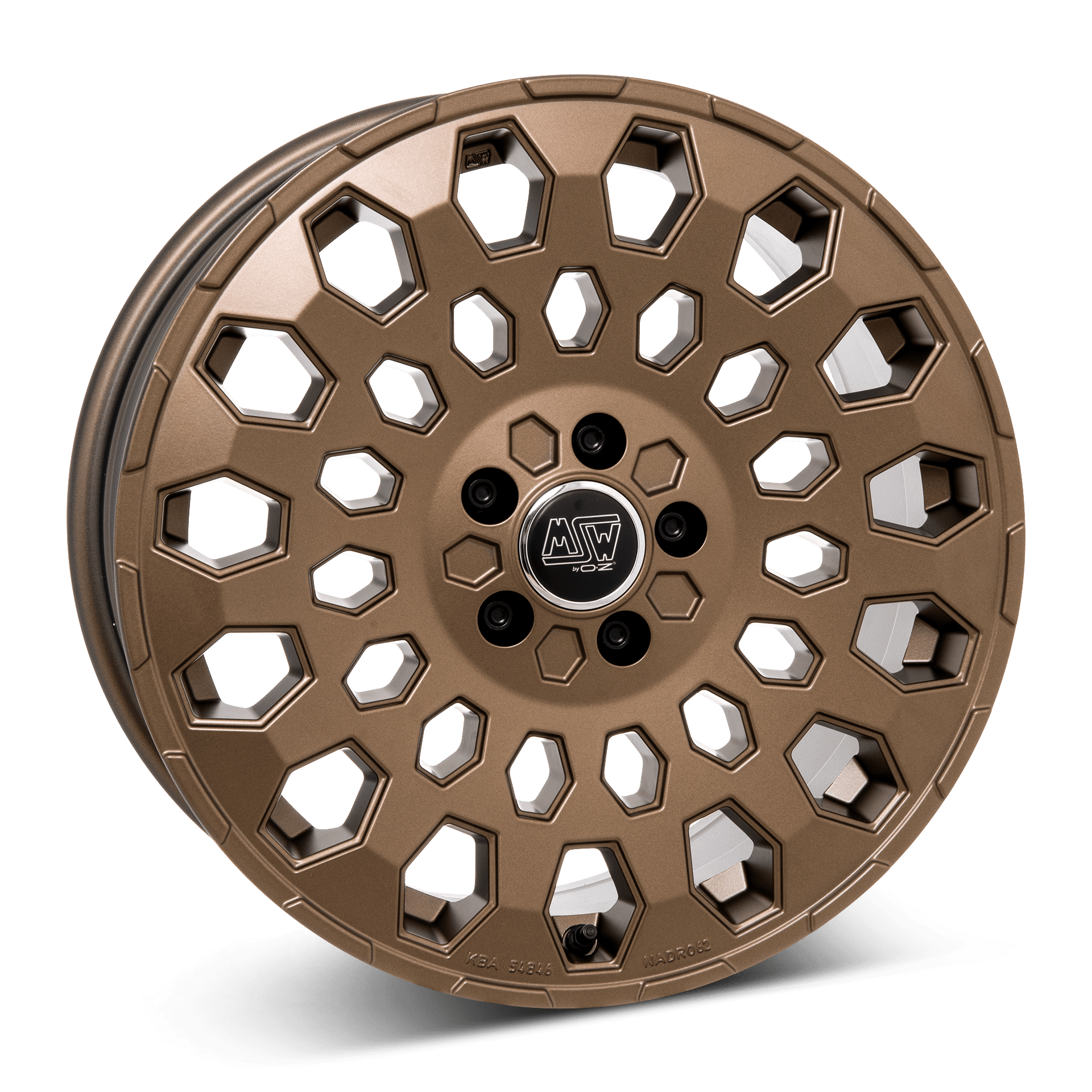 MSW 99 Van aluminiumfälg matt brons, rakt framifrån