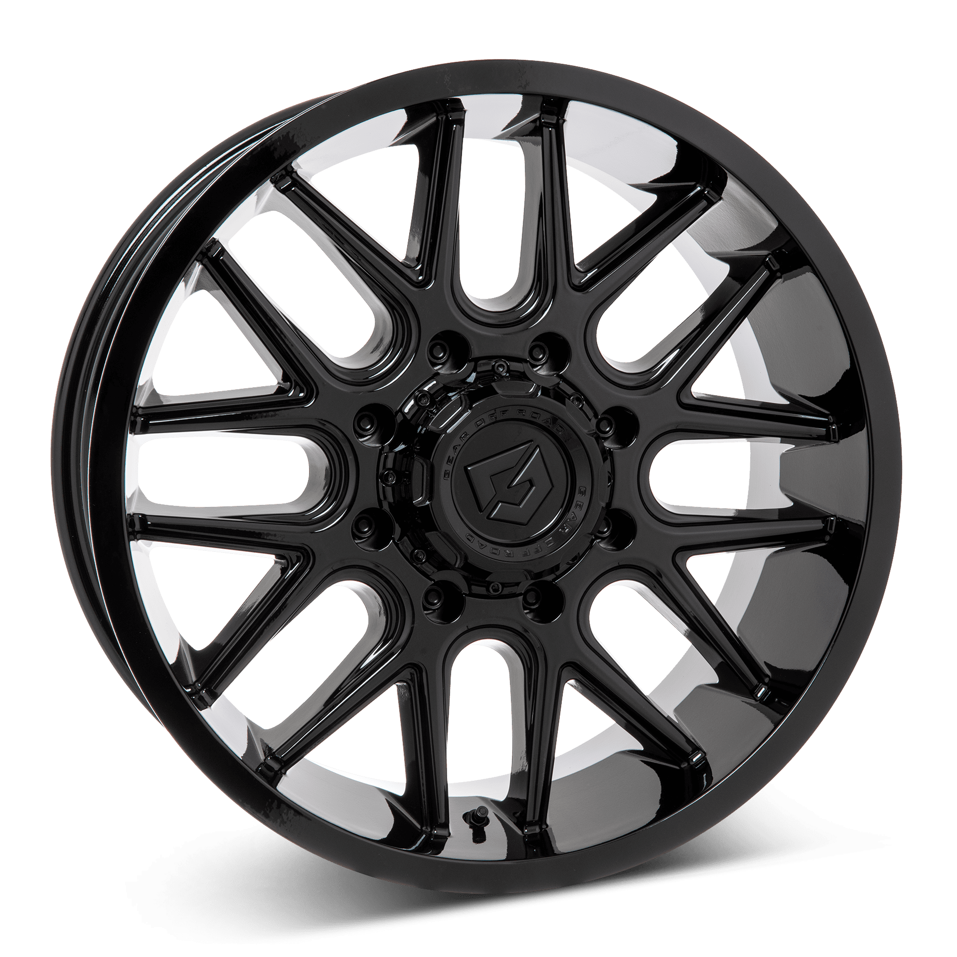 Gear Off-Road Magnus aluminiumfälg blank svart, rakt framifrån