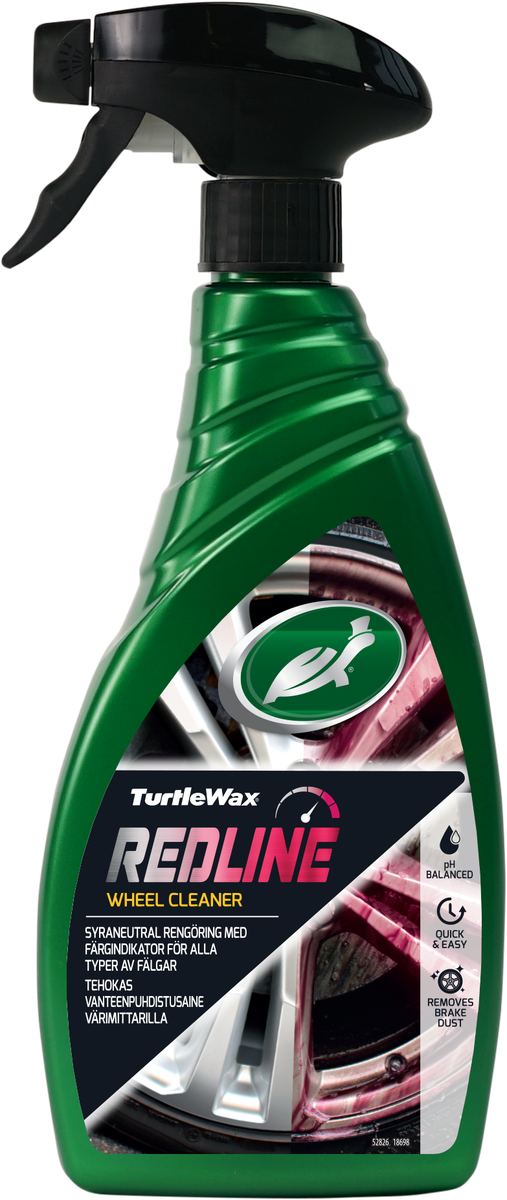Turtle Wax Redline Wheel Cleaner 500 ml, produktbild framifrån
