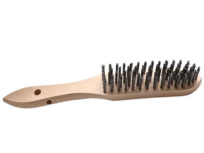 STÅLBORSTE 5-RADIG, TRÄSKAFT