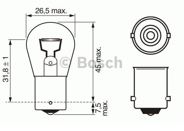 GLÖDLAMPA ,PHILIPS,P21W,ECO,12V