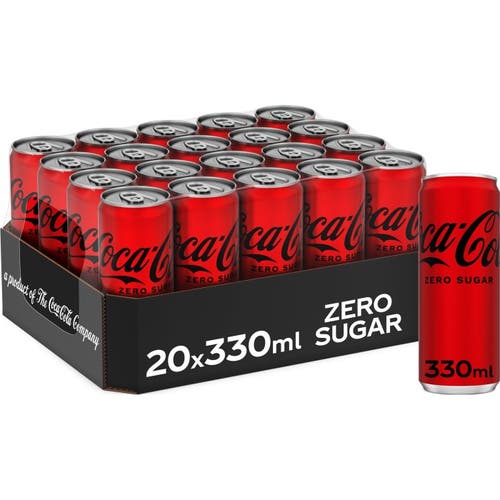 Coca-Cola Zero 33cl burk 20-pack, inkl pant
