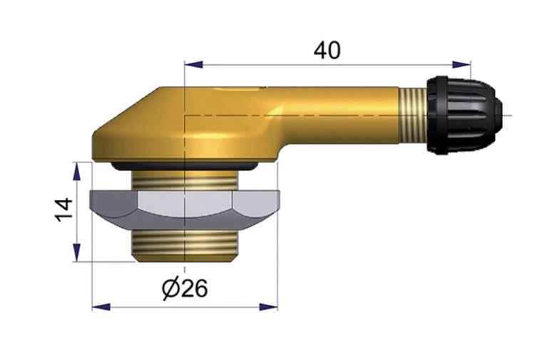 SUPS-VENTIL 40MM d16