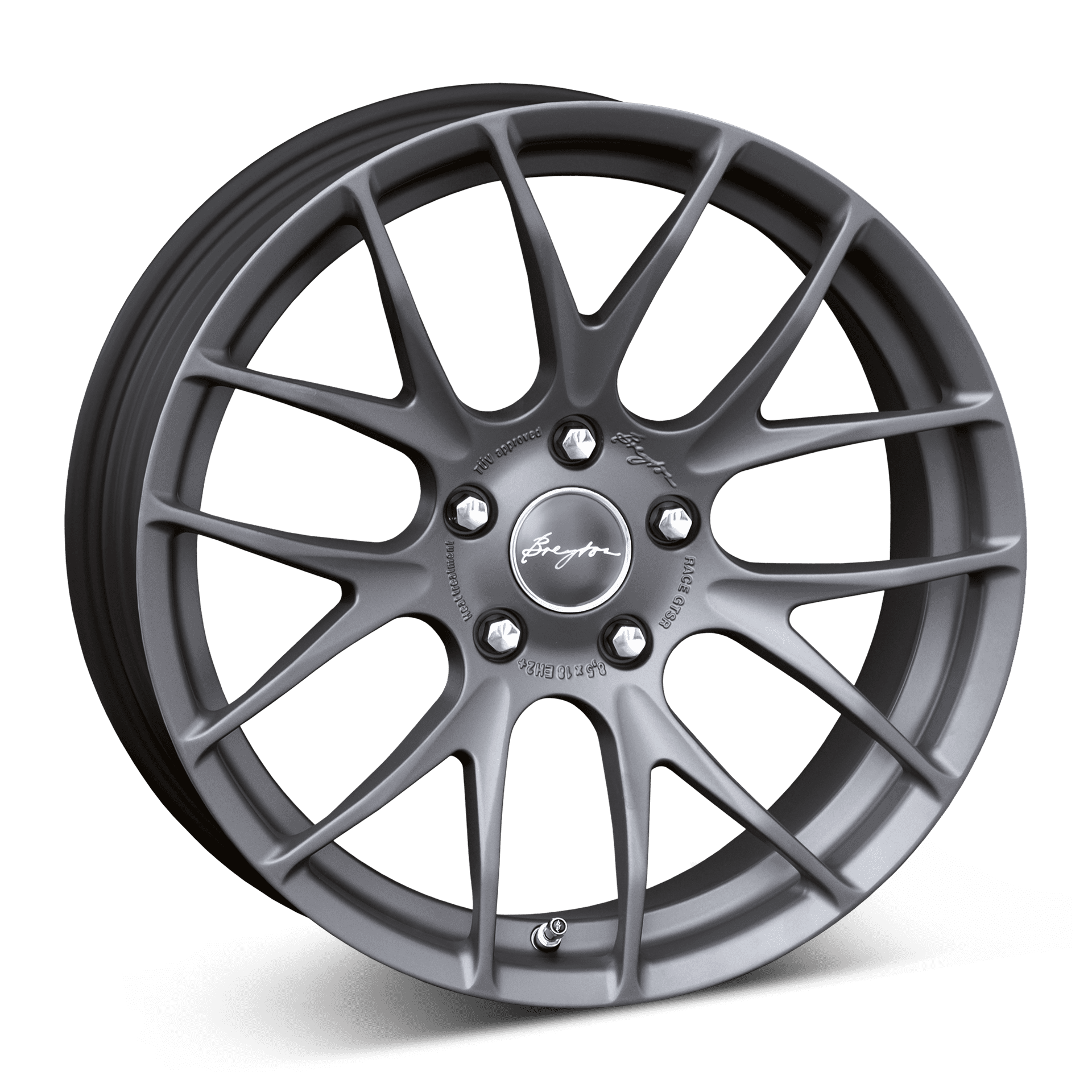 Breyton GTSR aluminiumfälg gunmetal, rakt framifrån