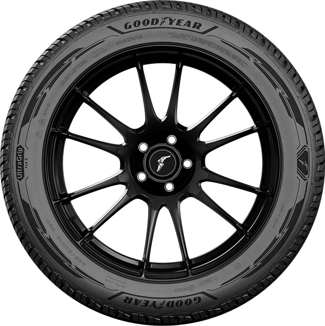 Goodyear UltraGrip Ice 3 friktionsdäck, sedd från sidan