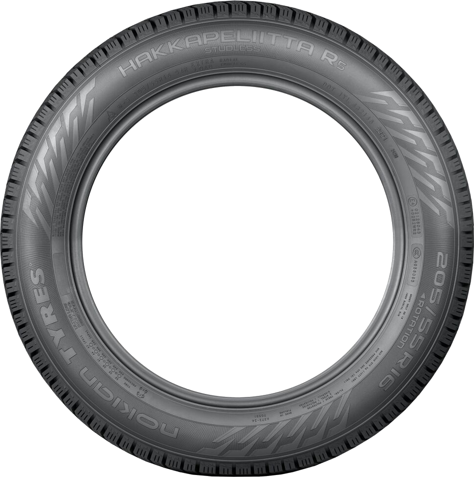 Nokian Tyres Hakkapeliitta R5 friktionsdäck, sedd från sidan